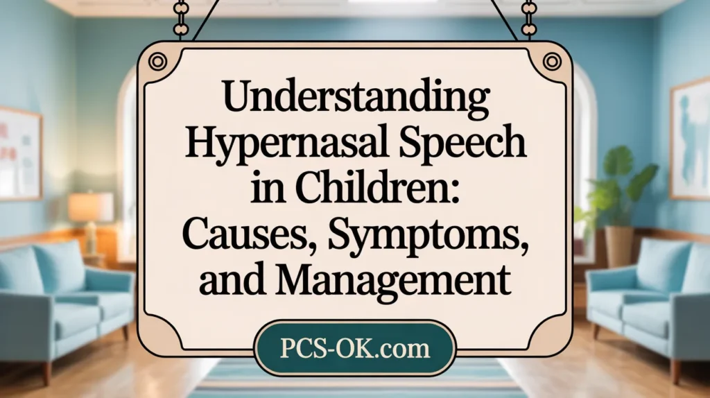Hypernasal Speech in Kids: Causes and Treatment Options